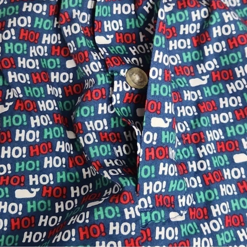 Vineyard Vines Men’s Blue Christmas Whale HOHOHO Xmas Pajama Lounge Pants
